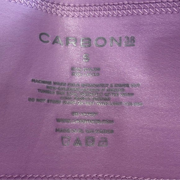 CARBON38 High Rise 7/8 Legging in Takara Shine lavender size small women’s 24” - Picture 3 of 6